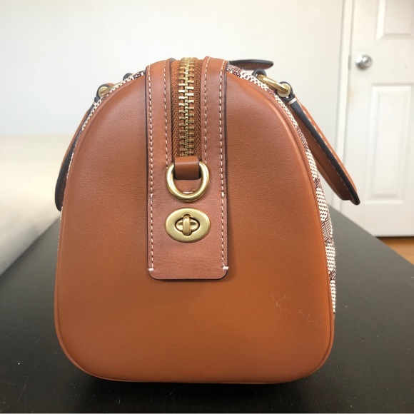 COACH Ruby Satchel 25 Signature Jacquard in Burnished Amber $700 - Picture 16 of 16